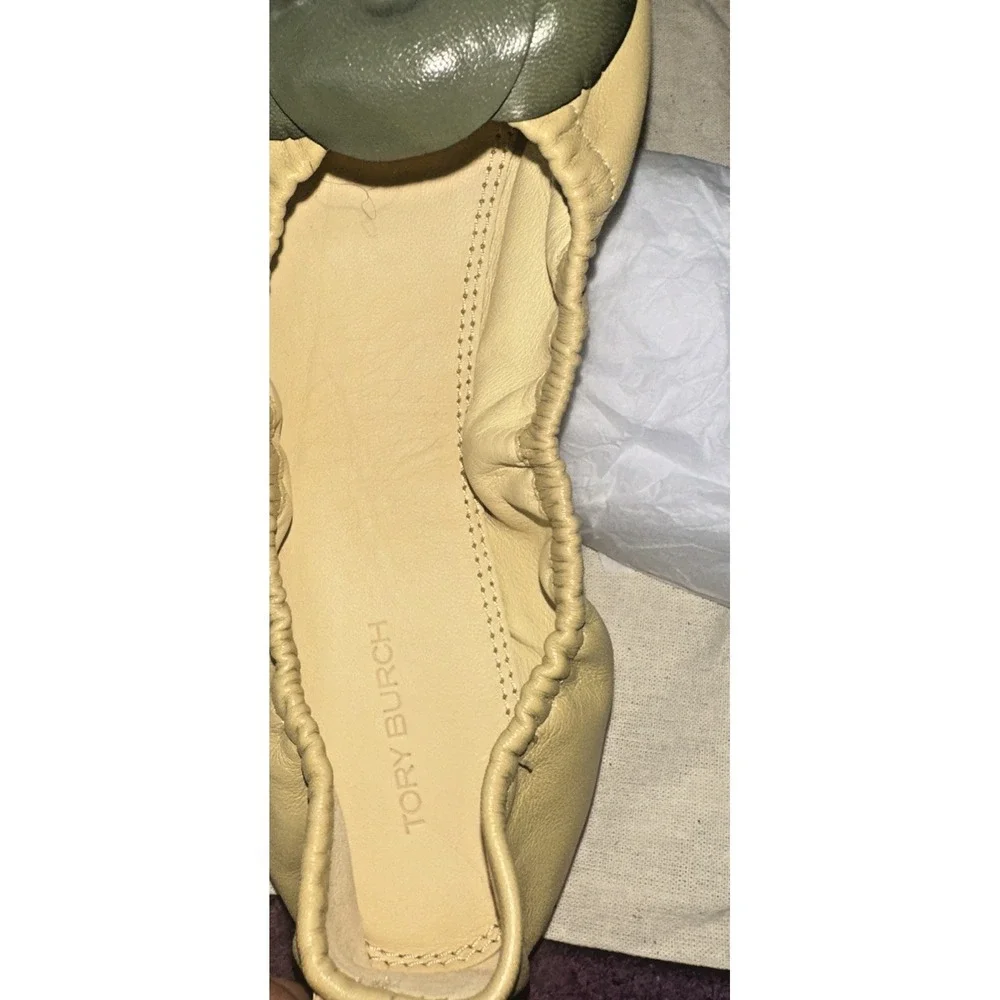 Tory Burch Women Size 10 Flower Ballet Daphne Flats Cornbread W/ Dust Bag Unique